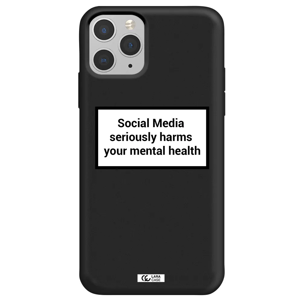 Social Media Harms Apple iPhone 11 pro Silicone black Case