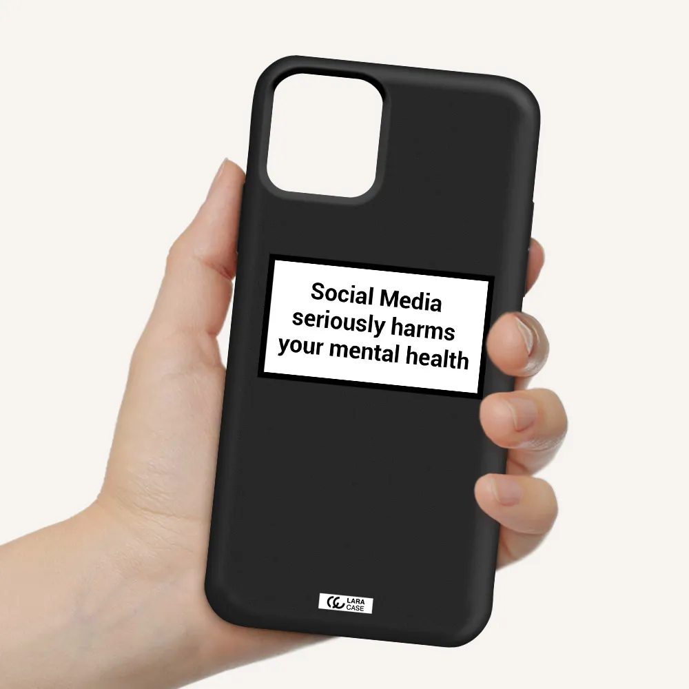 Social Media Harms Apple iPhone 11 pro Silicone black Case