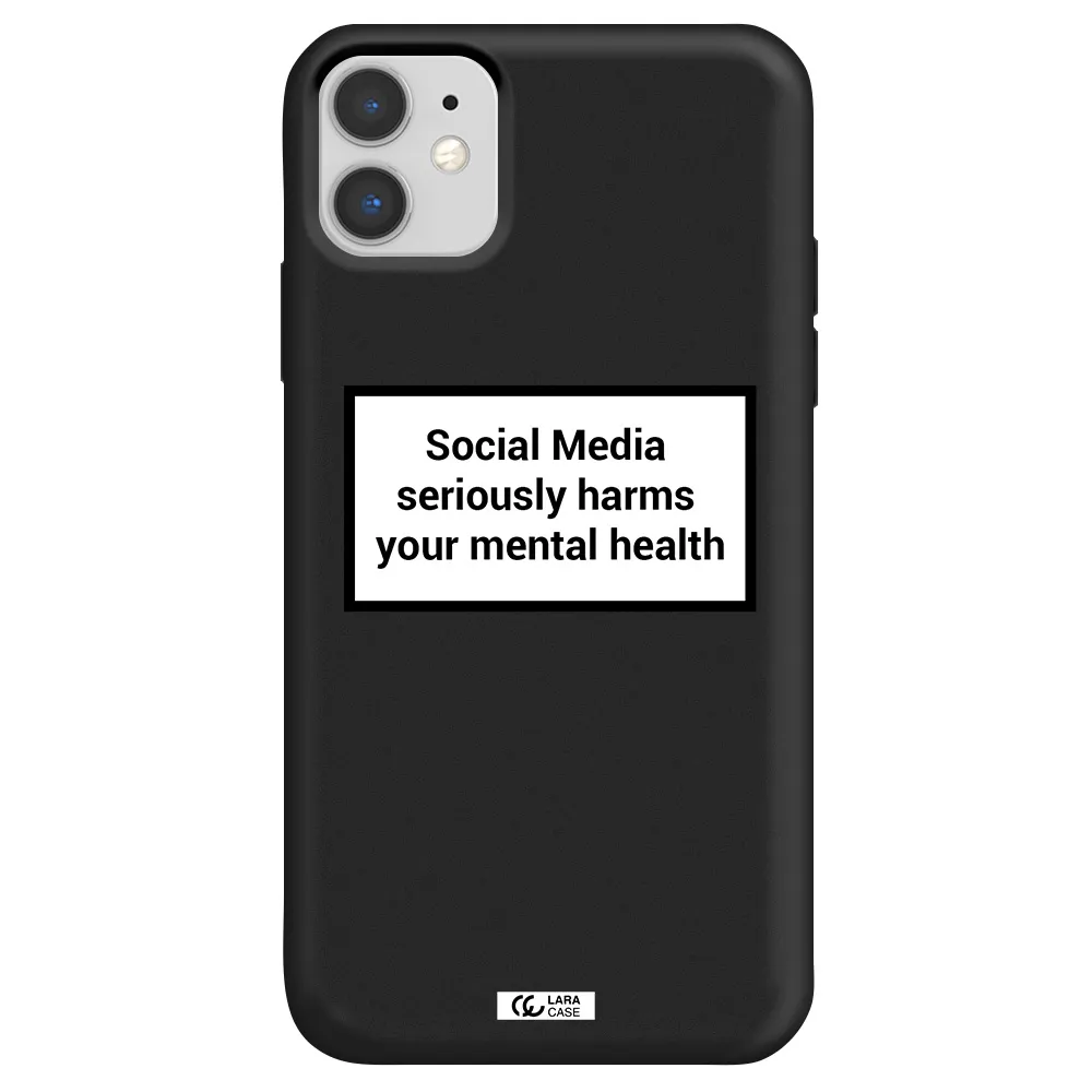 Social Media Harms Apple iPhone 11 Silicone black Case
