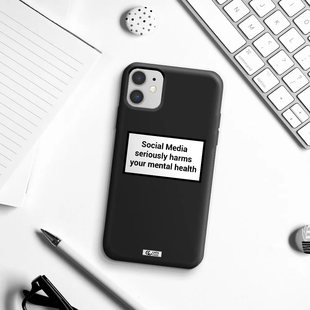 Social Media Harms Apple iPhone 11 Silicone black Case
