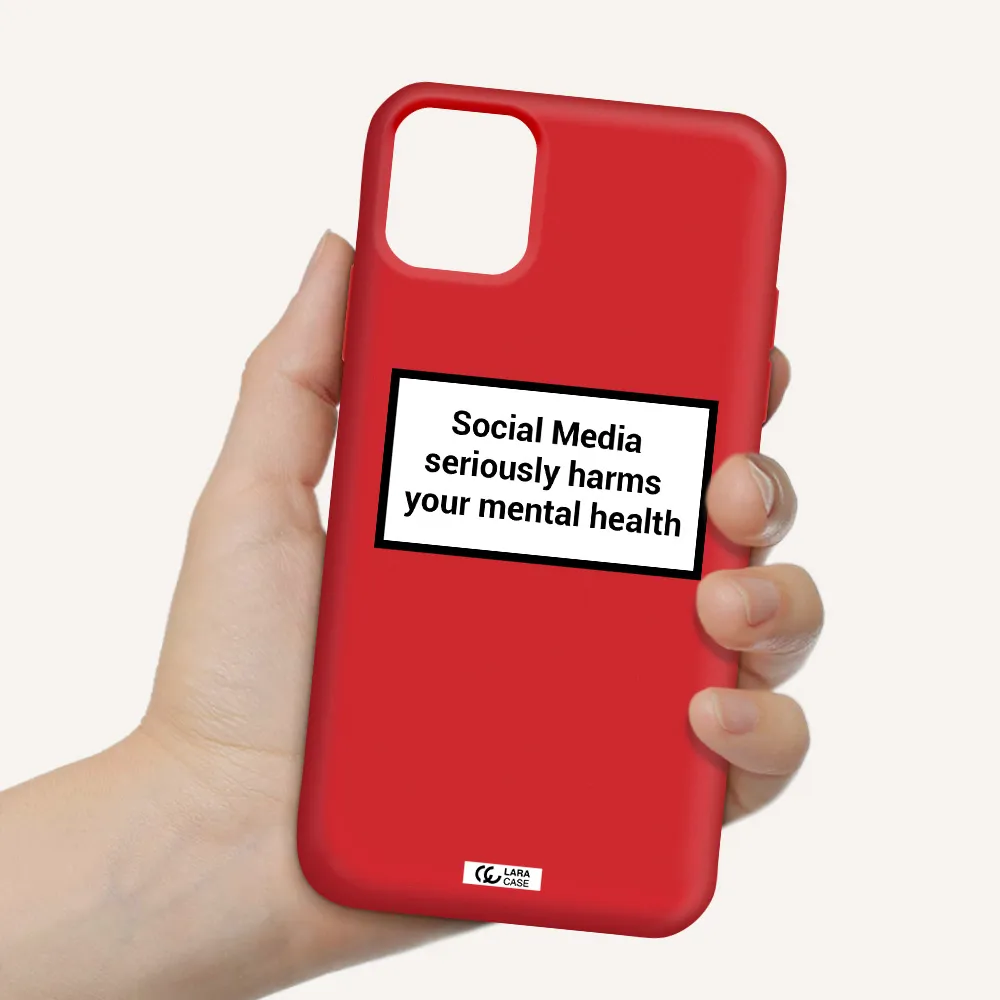 Social Media Harms Apple iPhone 11 Silicone Imperial Red Case