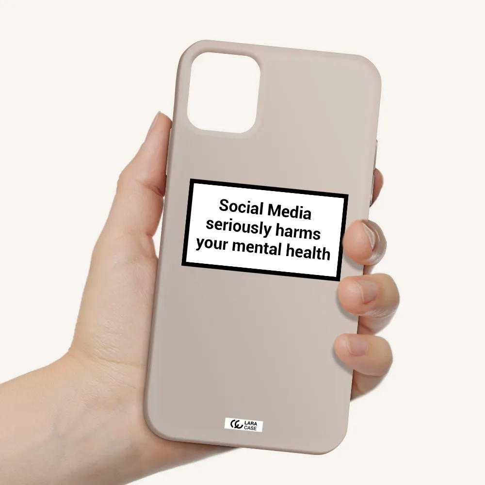 Social Media Harms Apple iPhone 11 Silicone Stone Case