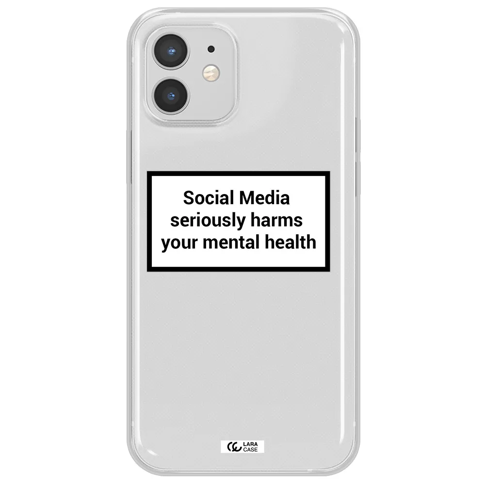 Social Media Harms Apple iPhone 12 Clear TPU Case