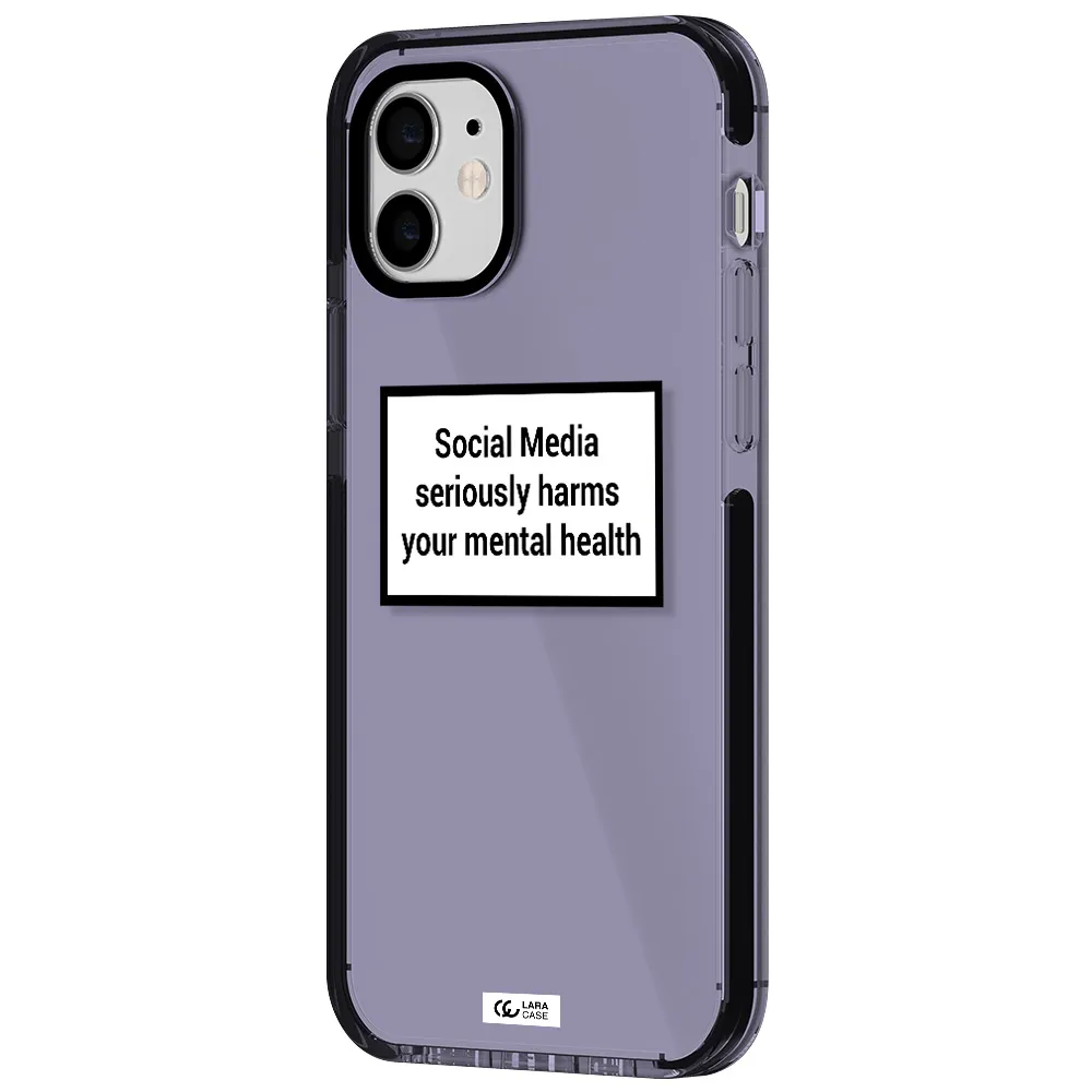 Social Media Harms Apple iPhone 12 impact Lilac Case