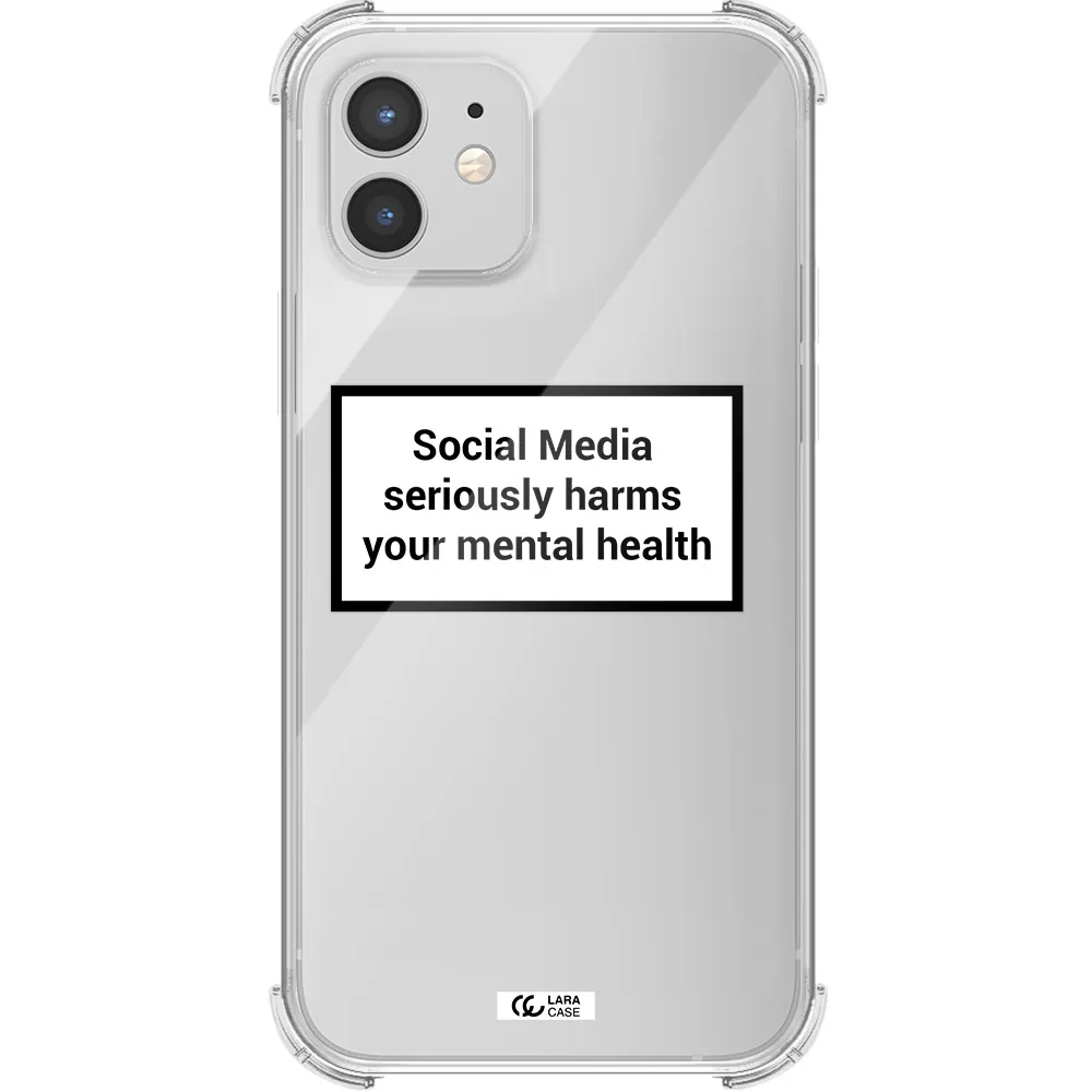 Social Media Harms Apple iPhone 12 mini Clear PC Case