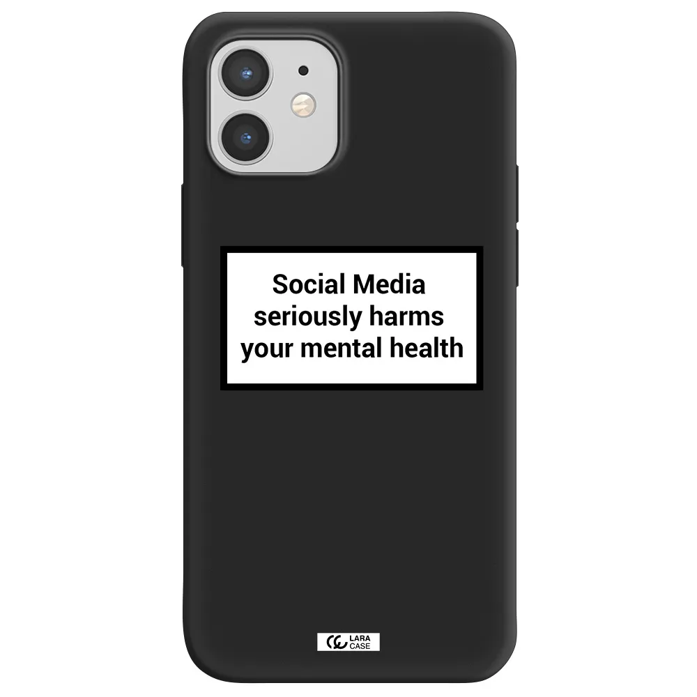 Social Media Harms Apple iPhone 12 mini Silicone black Case