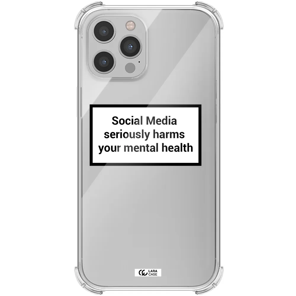 Social Media Harms Apple iPhone 12 pro Clear PC Case