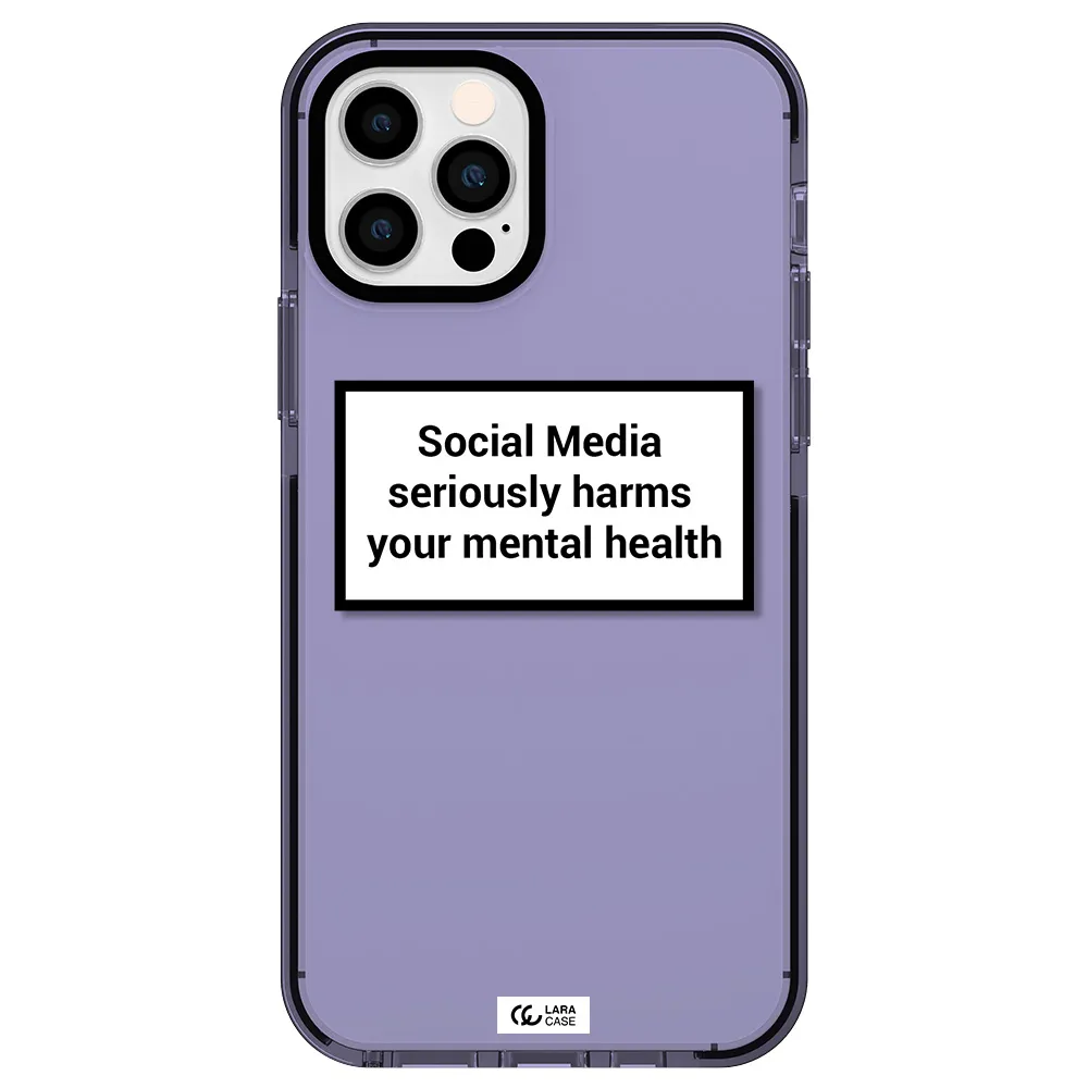 Social Media Harms Apple iPhone 12 pro impact Lilac Case