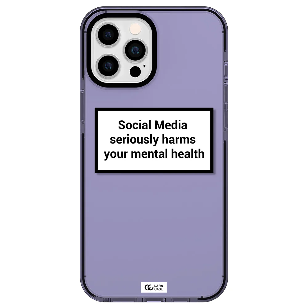 Social Media Harms Apple iPhone 12 pro max impact Lilac Case