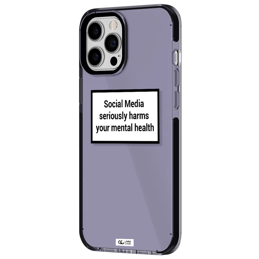 Social Media Harms Apple iPhone 12 pro max impact Lilac Case