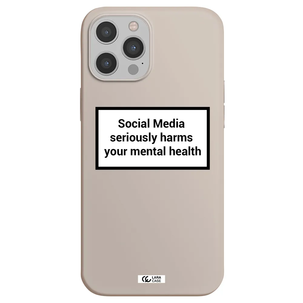 Social Media Harms Apple iPhone 12 pro Silicone Stone Case