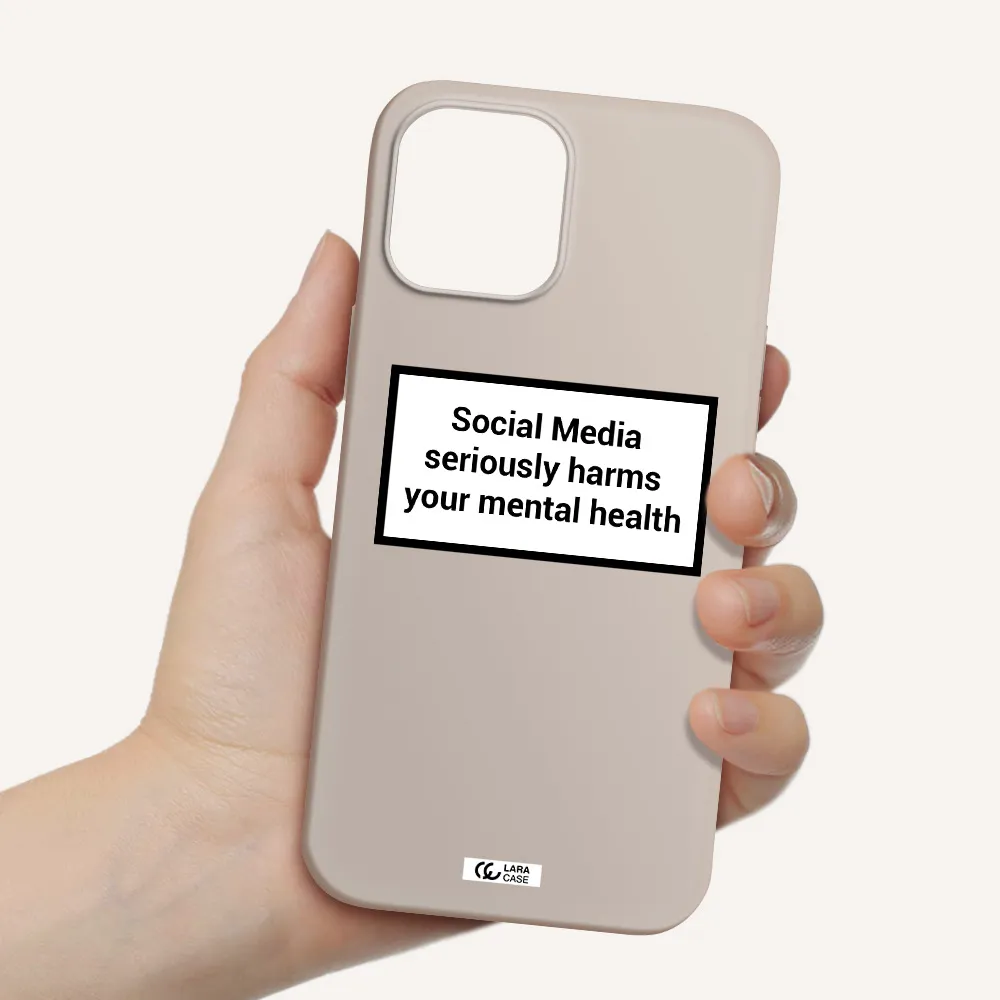Social Media Harms Apple iPhone 12 pro Silicone Stone Case