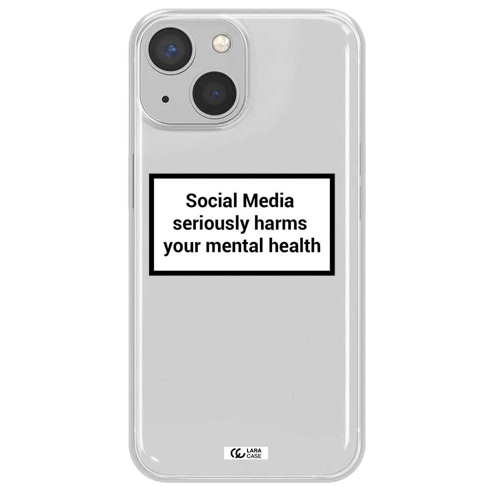 Social Media Harms Apple iPhone 13 Clear TPU Case