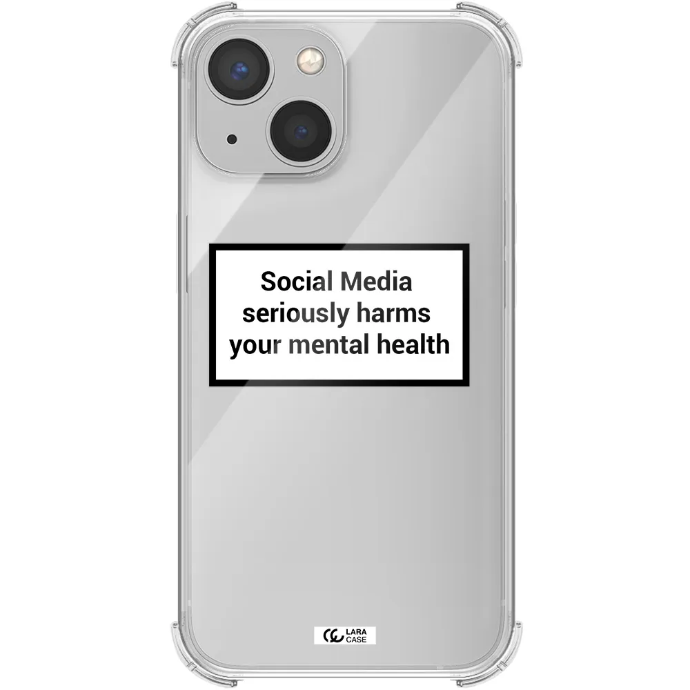 Social Media Harms Apple iPhone 13 mini Clear PC Case