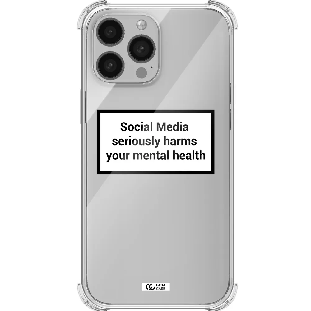 Social Media Harms Apple iPhone 13 Pro Max Clear PC Case