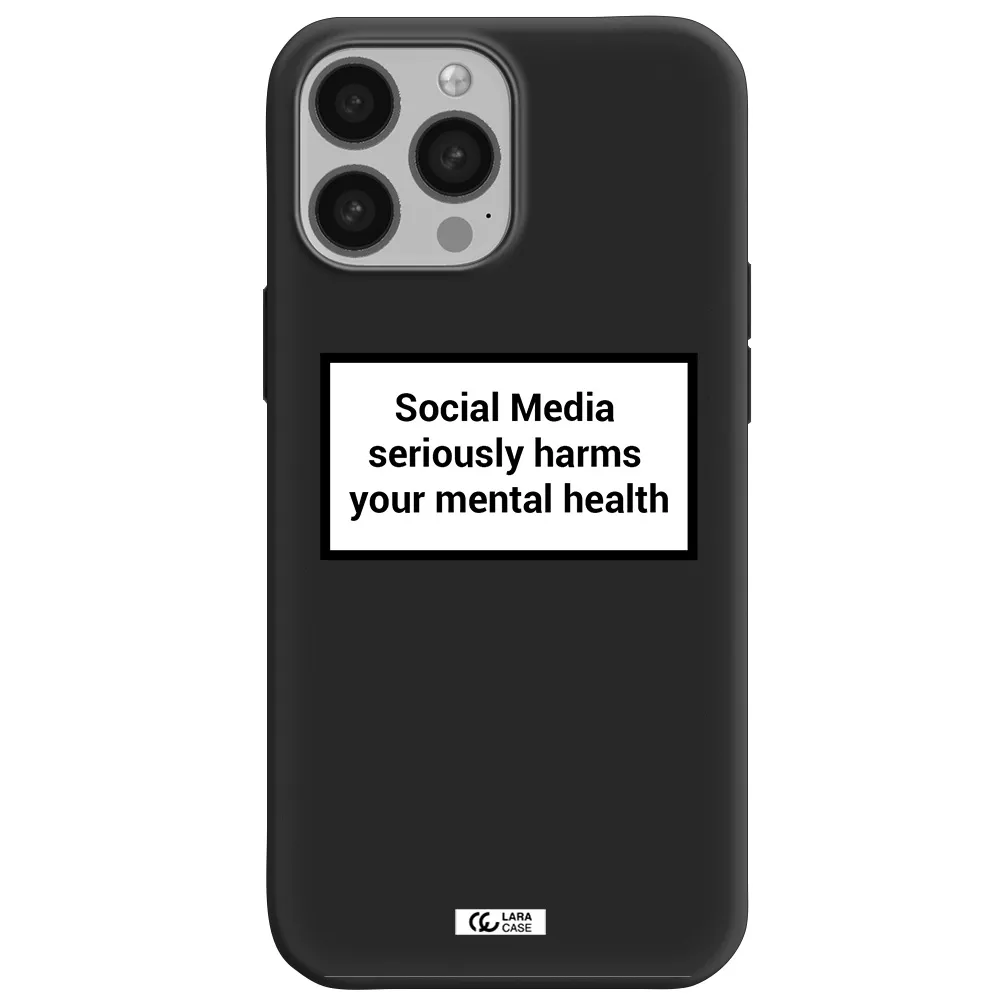 Social Media Harms Apple iPhone 13 Pro Max Silicone black Case