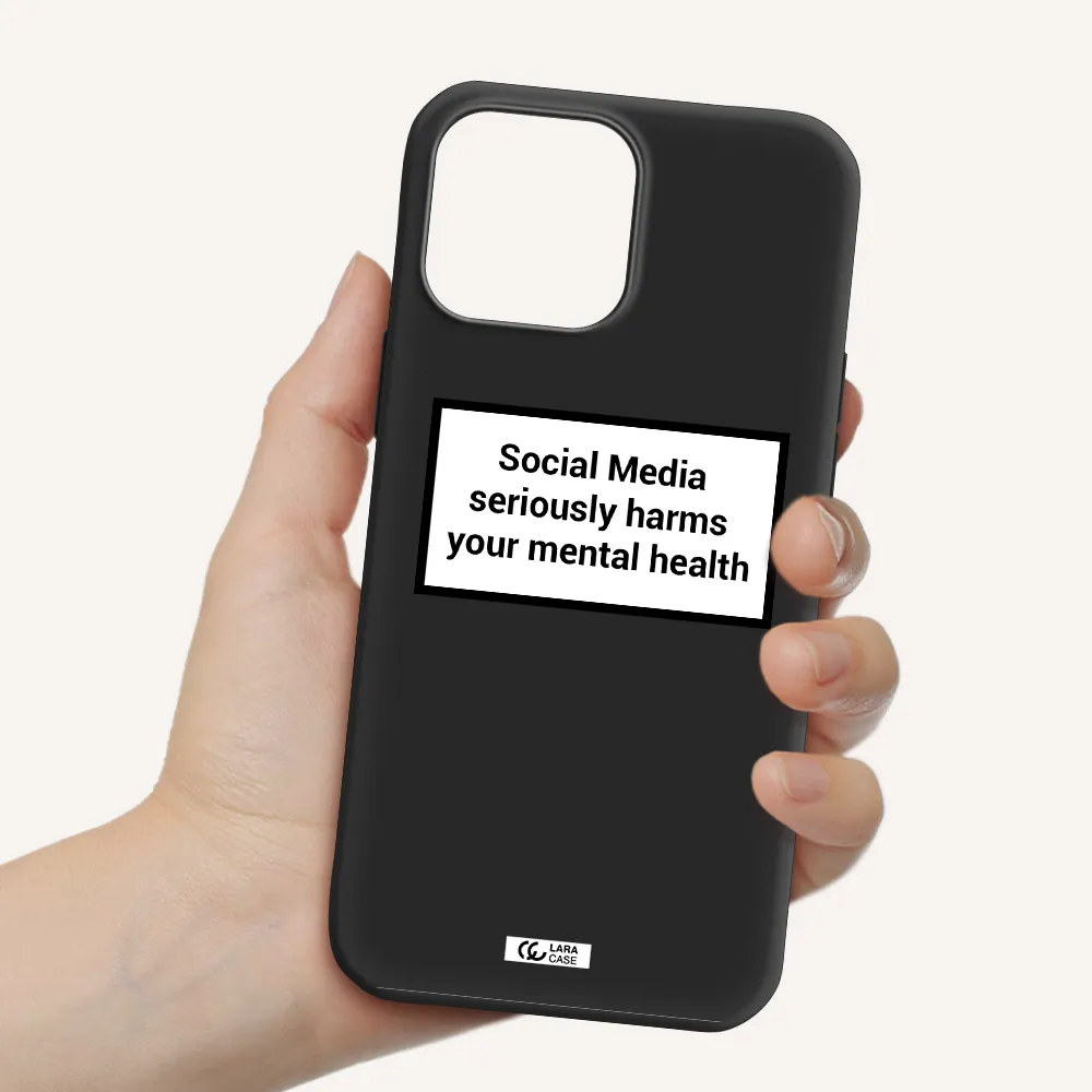 Social Media Harms Apple iPhone 13 Pro Silicone black Case