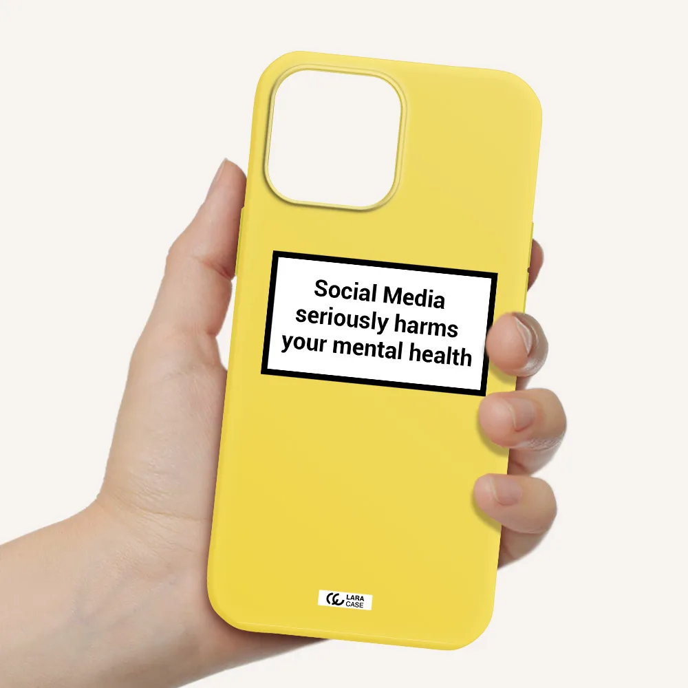 Social Media Harms Apple iPhone 13 Pro Silicone canary yellow Case