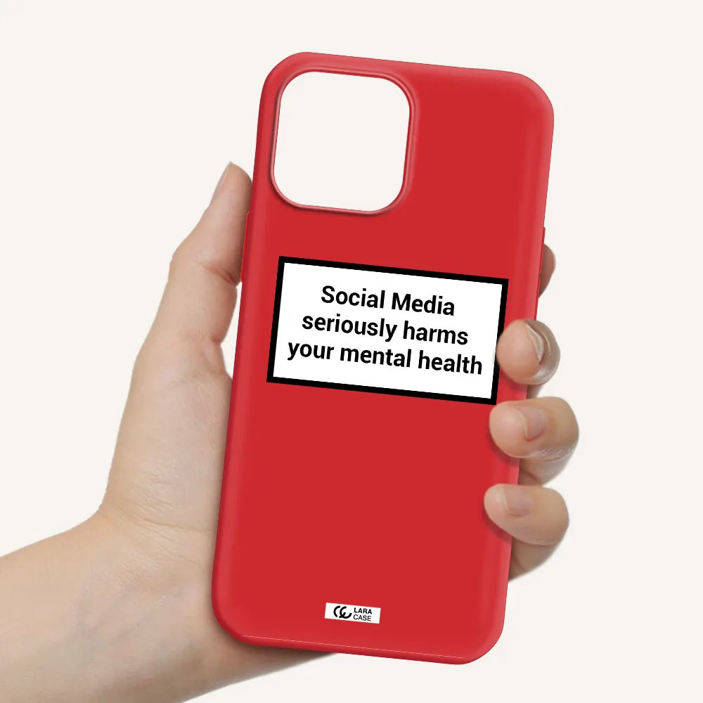 Social Media Harms Apple iPhone 13 Pro Silicone Imperial Red Case