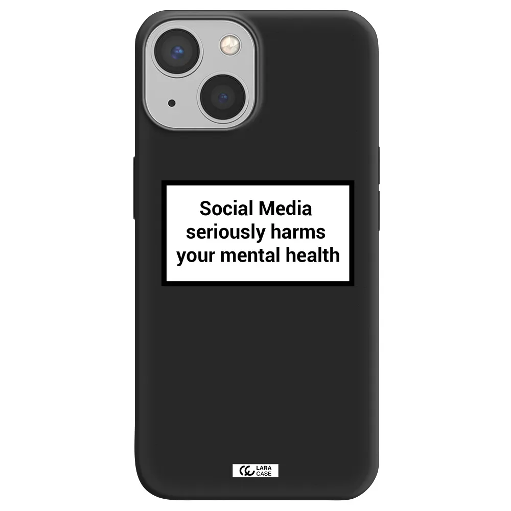 Social Media Harms Apple iPhone 13 Silicone black Case
