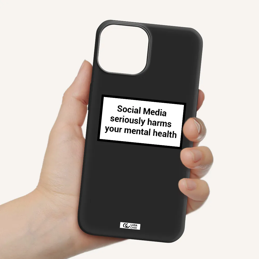 Social Media Harms Apple iPhone 13 Silicone black Case