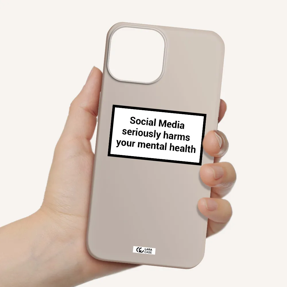 Social Media Harms Apple iPhone 13 Silicone Stone Case