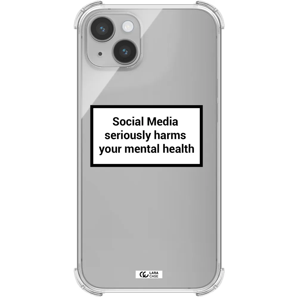 Social Media Harms Apple iPhone 14 Clear PC Case