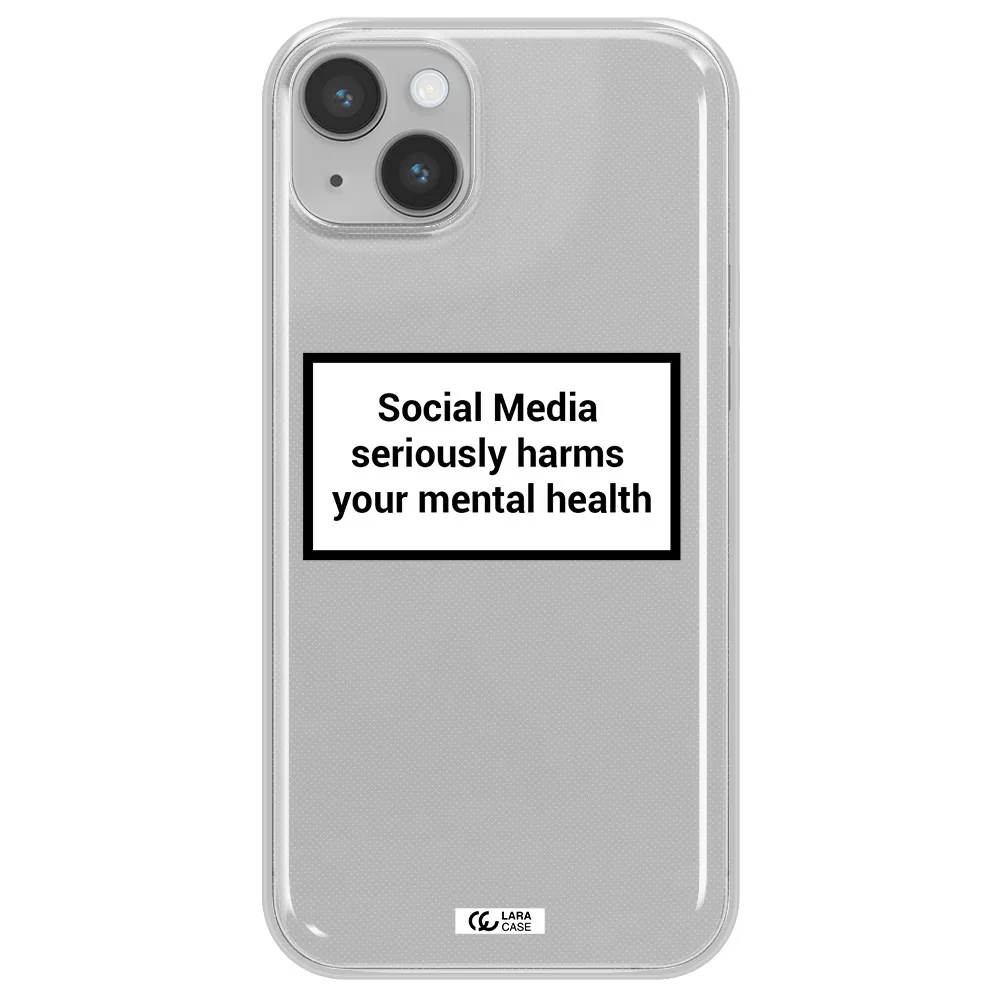 Social Media Harms Apple iPhone 14 plus Clear TPU Case