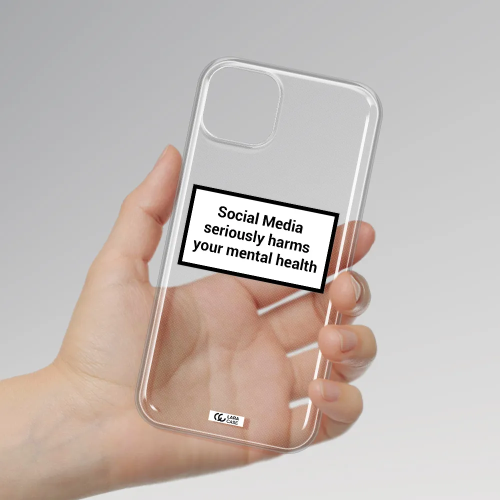 Social Media Harms Apple iPhone 14 plus Clear TPU Case