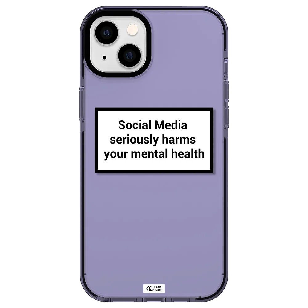 Social Media Harms Apple iPhone 14 plus impact Lilac Case