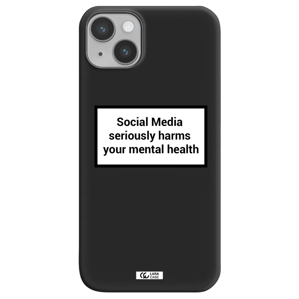 Social Media Harms Apple iPhone 14 plus Silicone black Case