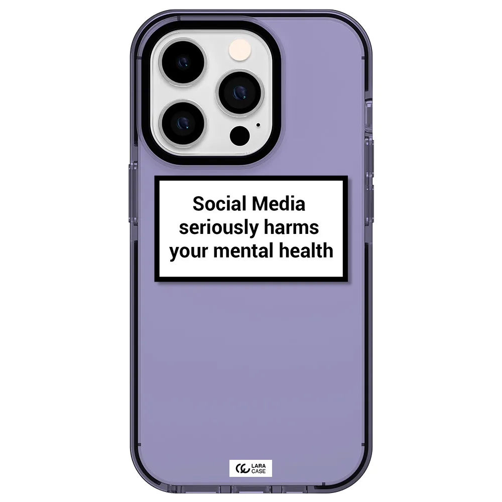 Social Media Harms Apple iPhone 14 pro impact Lilac Case
