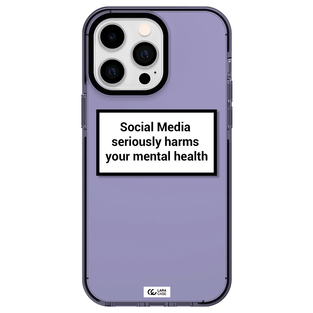 Social Media Harms Apple iPhone 14 pro max impact Lilac Case