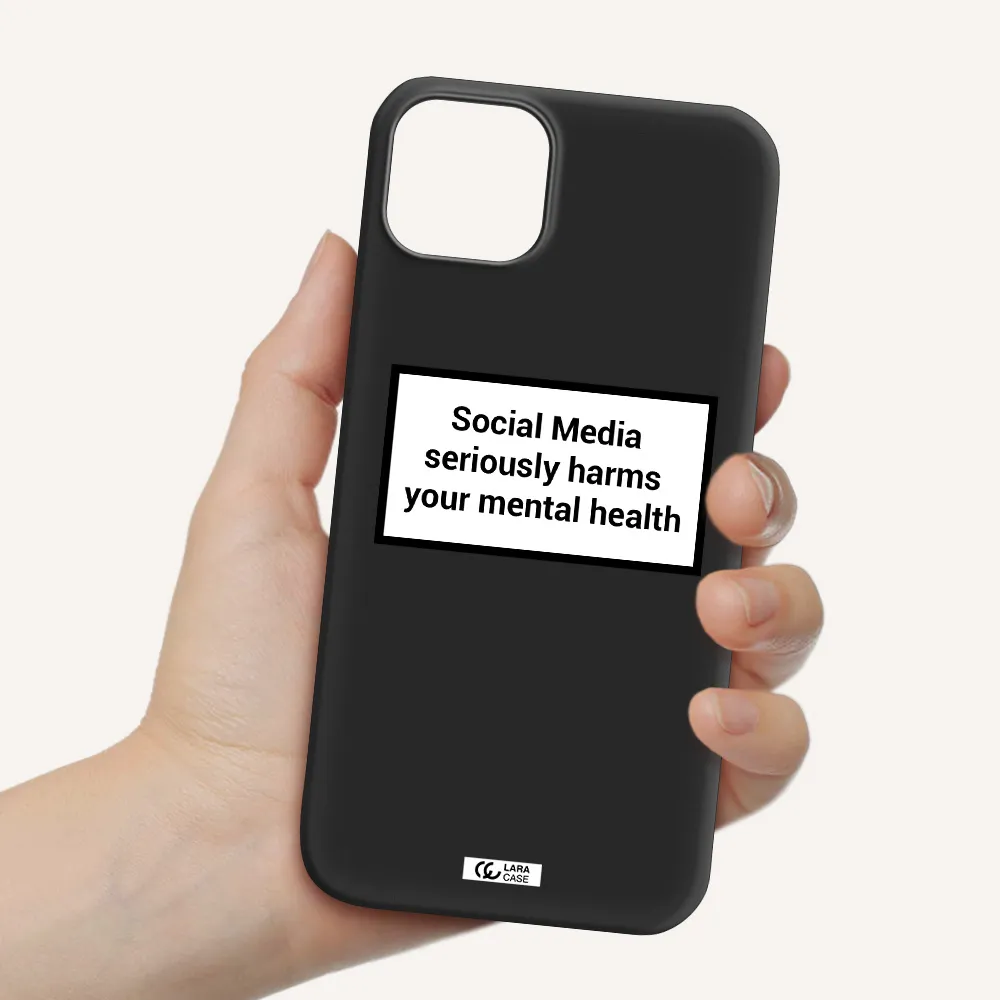 Social Media Harms Apple iPhone 14 Silicone black Case