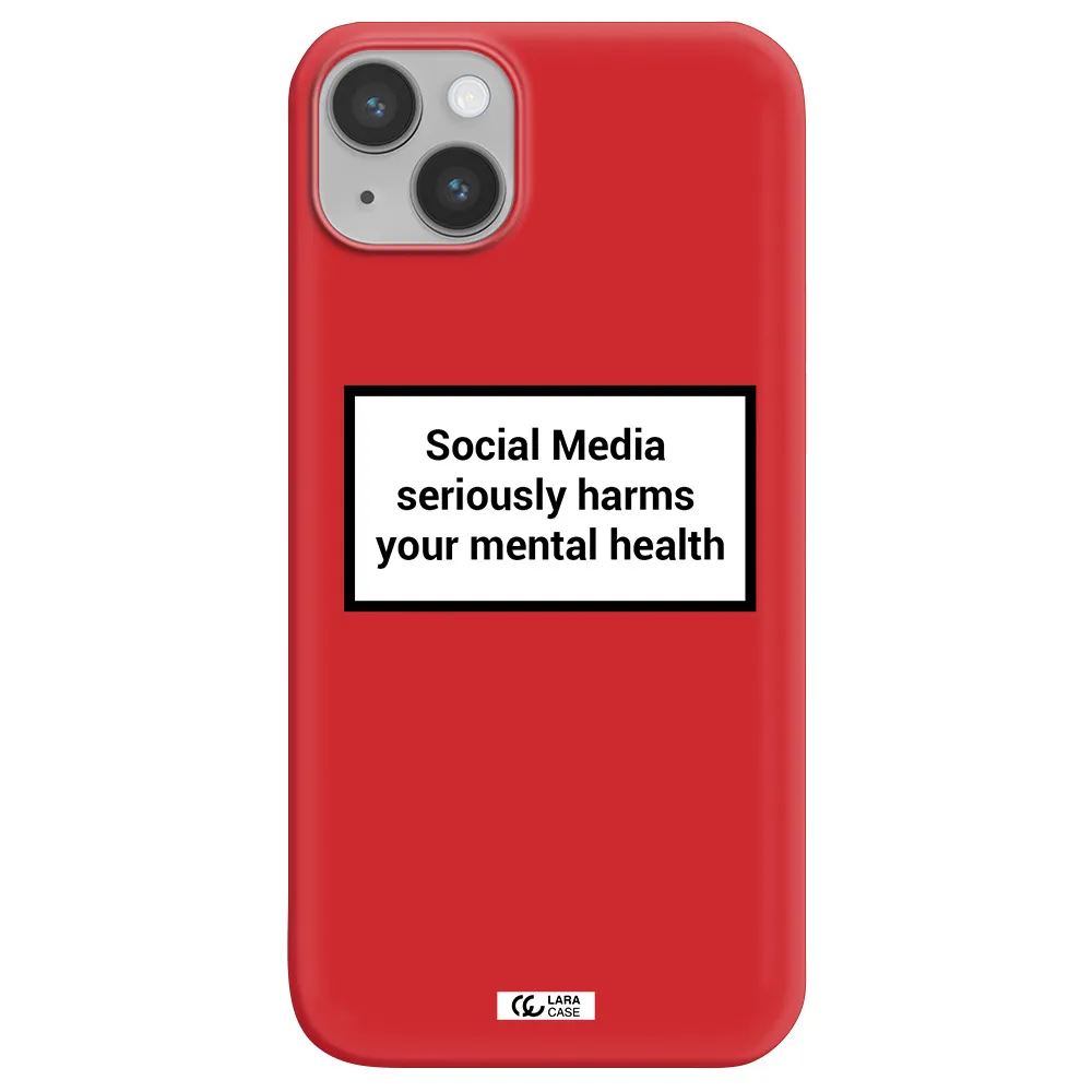 Social Media Harms Apple iPhone 14 Silicone Imperial Red Case