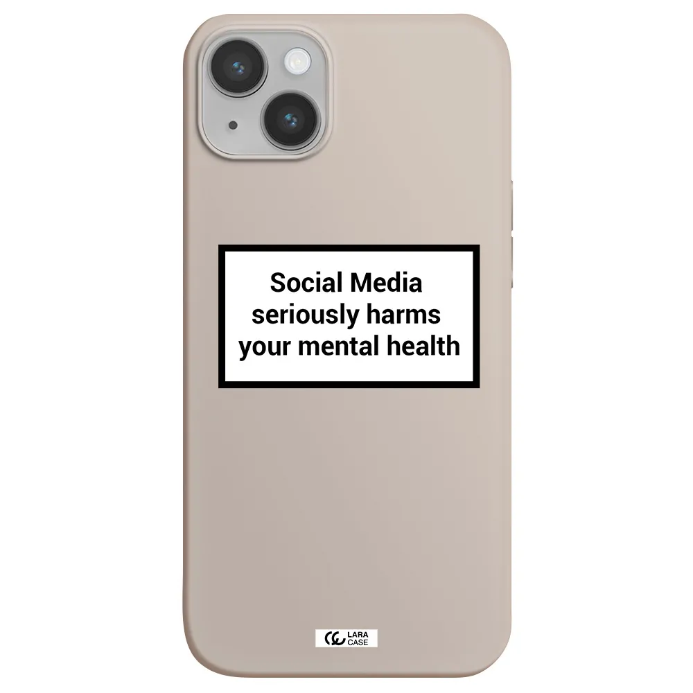 Social Media Harms Apple iPhone 14 Silicone Stone Case