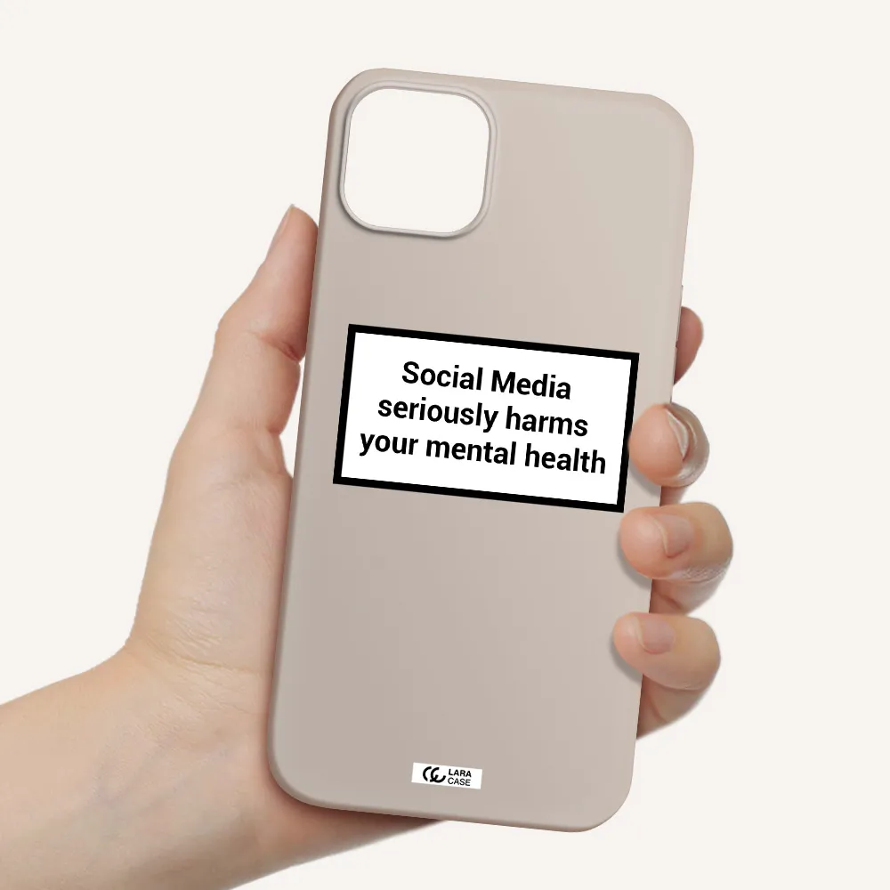 Social Media Harms Apple iPhone 14 Silicone Stone Case