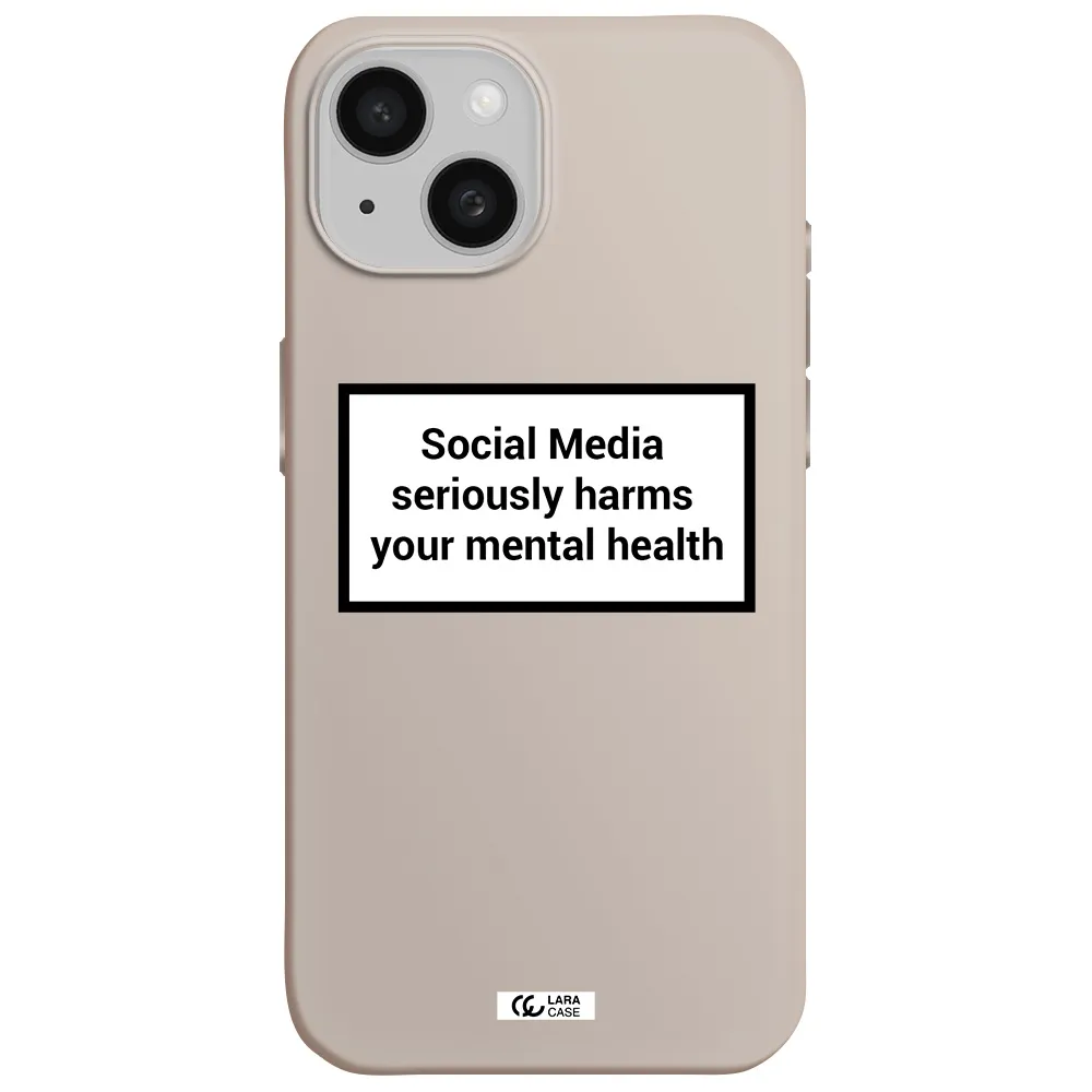 Social Media Harms Apple iPhone 15 Silicone Stone Case