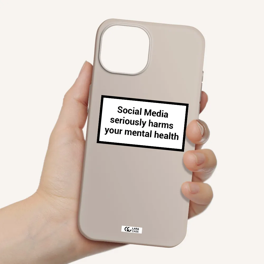Social Media Harms Apple iPhone 15 Silicone Stone Case