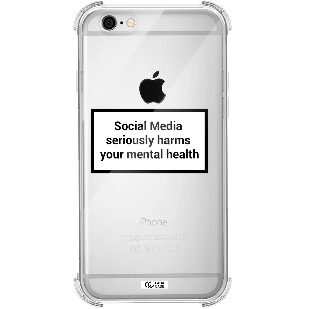 Social Media Harms Apple iPhone 6 Clear PC Case