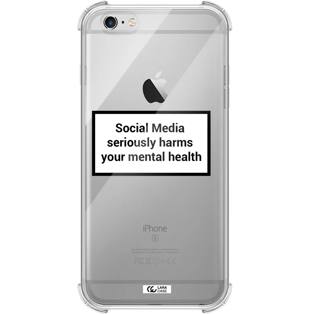 Social Media Harms Apple iPhone 6 plus Clear PC Case