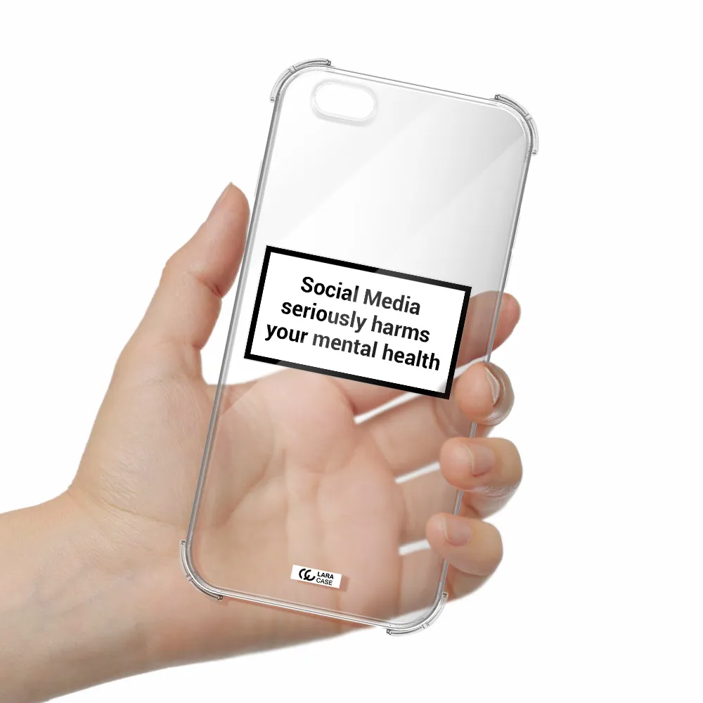 Social Media Harms Apple iPhone 6 plus Clear PC Case