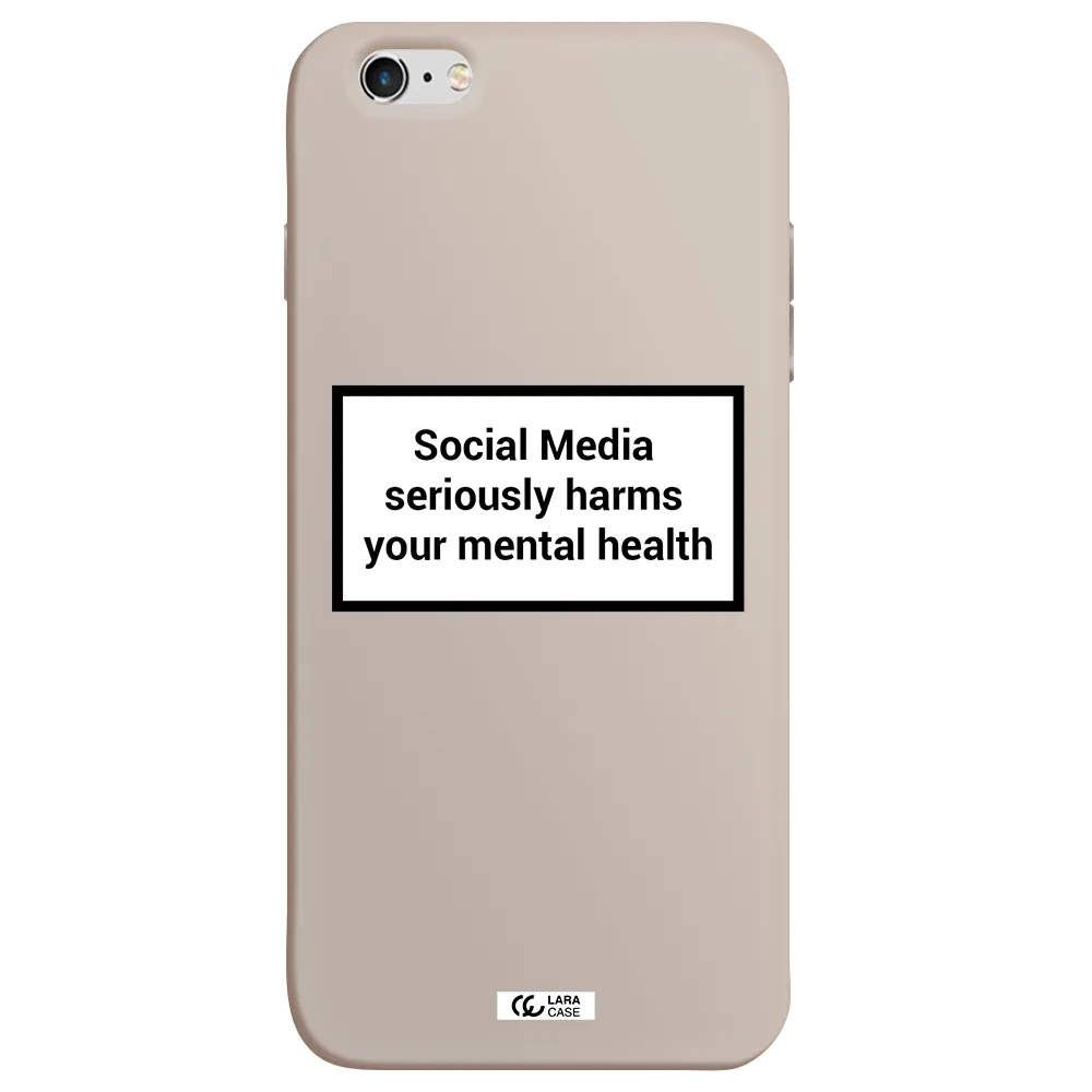 Social Media Harms Apple iPhone 6 plus Silicone Stone Case