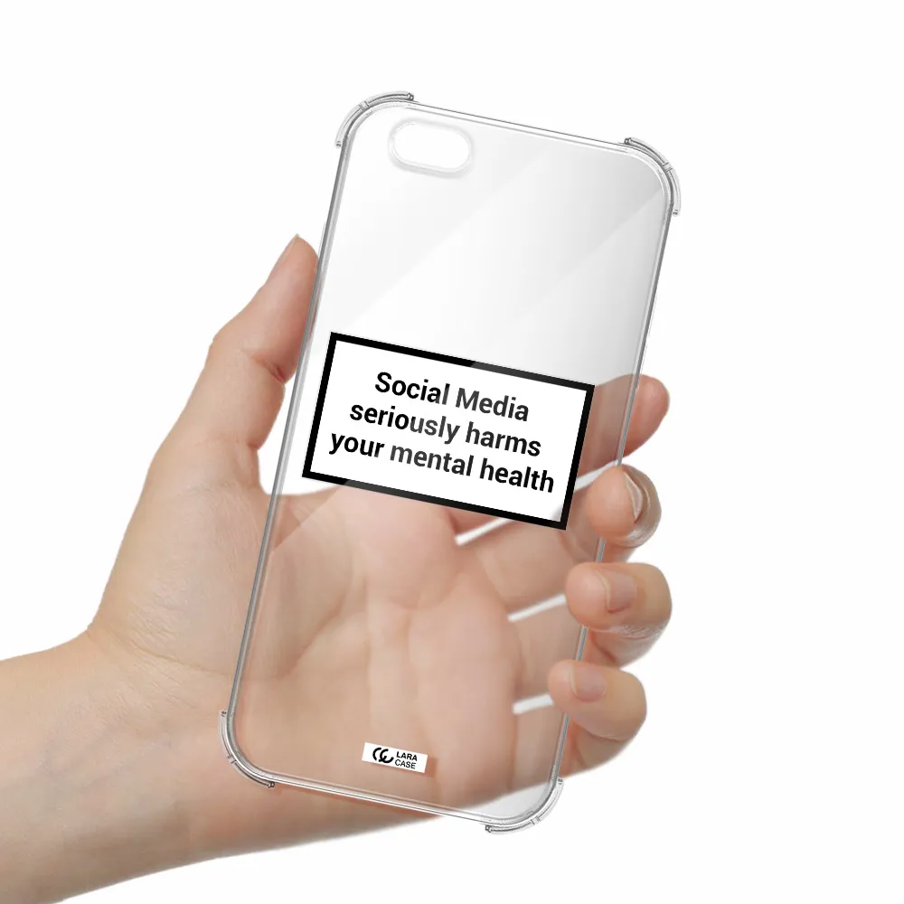 Social Media Harms Apple iPhone 6 s plus Clear PC Case