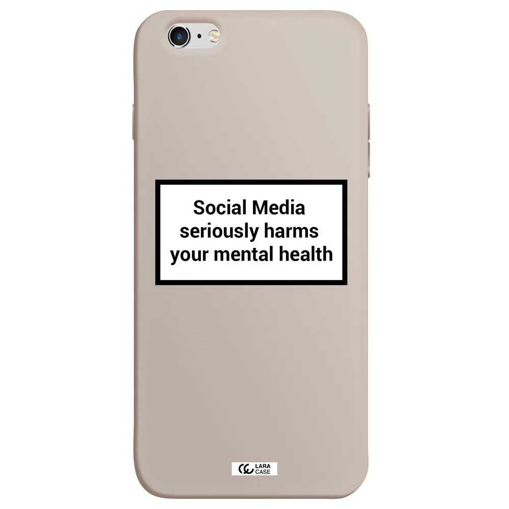 Social Media Harms Apple iPhone 6 s plus Silicone Stone Case