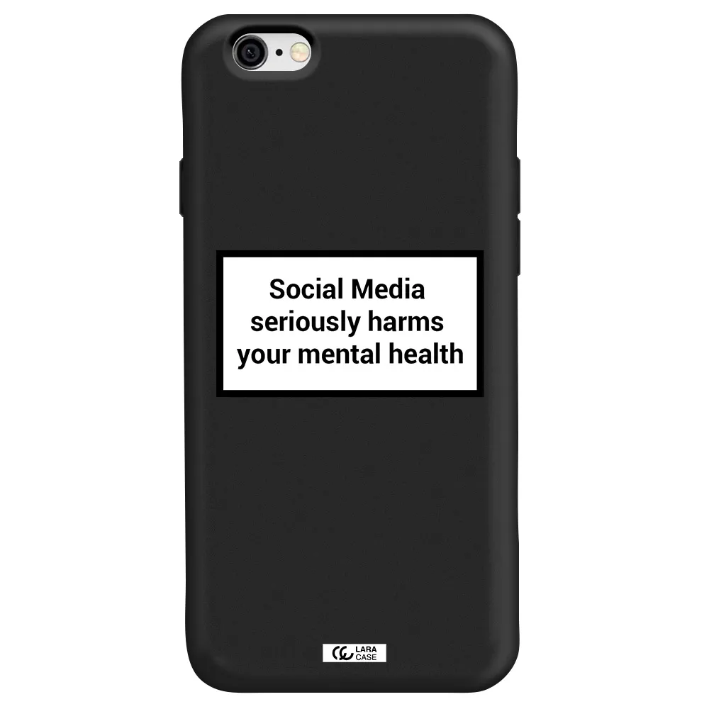 Social Media Harms Apple iPhone 6 Silicone black Case