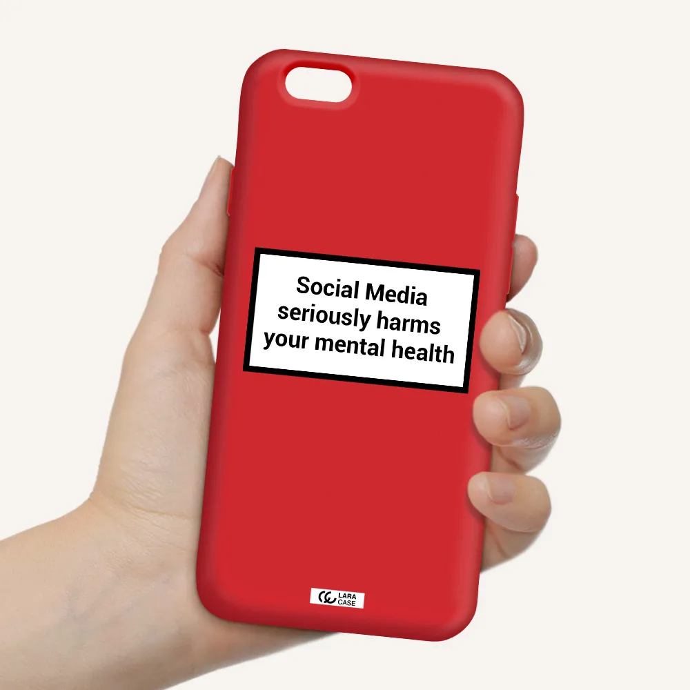 Social Media Harms Apple iPhone 6 Silicone Imperial Red Case