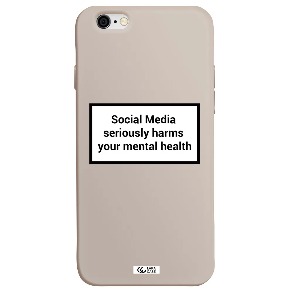 Social Media Harms Apple iPhone 6 Silicone Stone Case