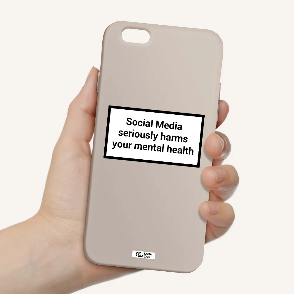Social Media Harms Apple iPhone 6 Silicone Stone Case