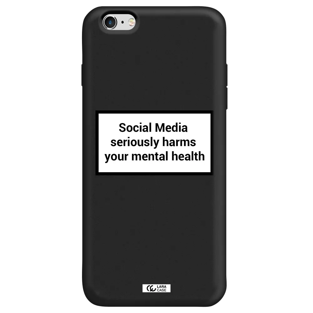 Social Media Harms Apple iPhone 6S Silicone black Case